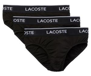 Boxer sportivi da uomo Lacoste Cotton Stretch Casual Briefs 3P - Nero (S)