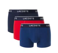 Boxer sportivi da uomo Lacoste Cotton Stretch Jersey 3P - black/red/dark blue - Multicolore (XL)