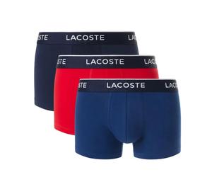 Boxer sportivi da uomo Lacoste Cotton Stretch Jersey 3P - black/red/dark blue - Multicolore (XXL)
