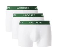 Boxer sportivi da uomo Lacoste Cotton Stretch Jersey 3P - white/whte/white - Bianco (L)