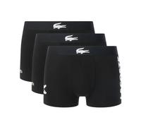 Boxer sportivi da uomo Lacoste Stretch Cotton 3P - black/black/black - Nero (XL)