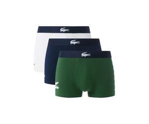 Boxer sportivi da uomo Lacoste Stretch Cotton 3P - green/navy blue/white - Multicolore (M)