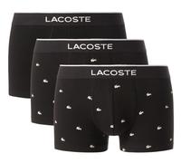Boxer sportivi da uomo Lacoste Stretch Cotton Trunks 3P - black - Nero (L)