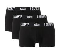 Boxer sportivi da uomo Lacoste Stretch Cotton Trunks 3P - black - Nero (L)