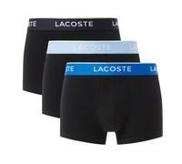 Lacoste - Confezione da 3 paia di boxer aderenti neri con fascia in vita blu-Nero S