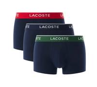 Boxer sportivi da uomo Lacoste Stretch Cotton Trunks 3P - dark blue - Blu (L)