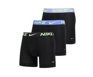 Boxer sportivi da uomo Nike Dri-Fit Brief 3P - black light thistle/saphir anthracit - Nero (M)