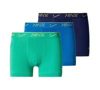 Boxer sportivi da uomo Nike Essential Cotton Stretch Trunk 3P - green/brilliant blue/blue - Multicolore (S)