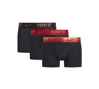 Boxer sportivi da uomo Nike Essential Micro 3P - black/red/metallic gradient - Nero (L)