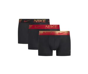 Boxer sportivi da uomo Nike Essential Micro 3P - black/red/metallic gradient - Nero (XL)
