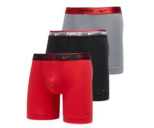 Boxer sportivi da uomo Nike Everyday Cotton Stretch 3P - black/grey/red - Multicolore (M)