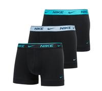 Boxer sportivi da uomo Nike Everyday Cotton Stretch Trunk 3P - black/light armory blue/dusty cactus - Nero (S)