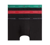 Boxer sportivi da uomo Tommy Hilfiger Cotton Trunk 3P - alaskan green/medium red/black - Nero (L)