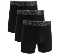 Boxer sportivi da uomo Under Armour Performance Cotton 6in Boxerjock 3P - black/steel - Nero (S)