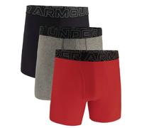 Boxer sportivi da uomo Under Armour Performance Tech 6in Boxerjock 3P - black/grey/red - Multicolore (L)