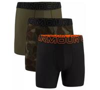 Boxer sportivi da uomo Under Armour Performance Tech 6in Boxerjock 3P - green/black/green - Multicolore (L)