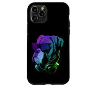 Boxer tedesco con cuffie da DJ e occhiali da sole Custodia per iPhone 11 Pro