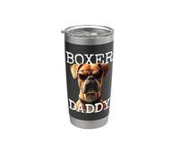 Boxer Tedesco Papà Cani Dad Festa del Papà Boxer Daddy Bicchiere termico in acciaio inox doppia parete