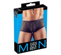 Boxer Maschile Sexy Trasparente a Righe (Nero)