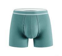 Boxer Tronco Uomo 95% Cotone 5% Elastan Morbido | Cotone pettinato morbido, vita elasticizzata, vestibilità confortevole, ideale il giorno(Green L (European Size))