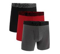 Boxer Under Arour Perf Cotton 6in 3-Pack Grey M