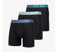 Boxer Under Arour Perforance Tech esh Solid 6in 3-Pack Black M