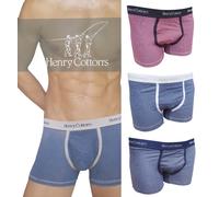 Boxer uomo bielastico 3 o 6 pezzi HENRY COTTON'S HC/BU/A5 Cotone intimo fantasia