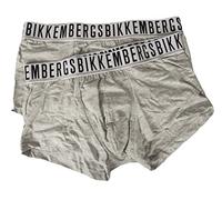 Boxer Uomo Bikkembergs Confezione 2 Boxer Cotone elesticizzato Elastico a Vista Underwear Articolo BKK1UTR01BI BI Pack Trunk, Melange Grey, XL - EU XL - US L - FR 5