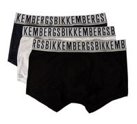 Boxer Uomo Bikkembergs Confezione 3 Boxer Elastico a Vista Cotone Elasticizzato Underwear Articolo BKK1UTR01TR Tri-Pack Trunk, MIXCOLOR Mix Color, M - EU M - US S - FR 3