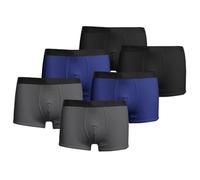 Boxer Uomo Cotone 100 per Cento - Boxer Costume da Bagno da Uomo con Traspiranti combinati a Vita Media (Black XXL)