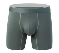 Boxer Uomo Cotone 100 per Cento - Boxer Uomo Cotone 100 per Cento Borsa Intima da Uomo Confortevole Senza Cuciture Senza Cuciture Traspiranti a Vita Media da Ragazzo (Green L)