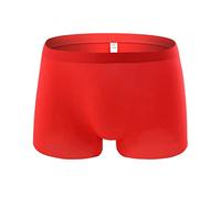 Boxer Uomo Cotone 100 per Cento, Mutande Sexy Uomo in Seta di Ghiaccio Sottili Confezione Senza Cuciture Traspiranti Ad Asciugatura Rapida Boxer Lunghi Uomo Uomo per Tutti I Giorni