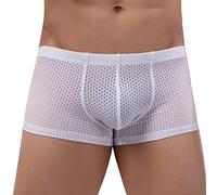 Boxer Uomo Cotone 100 per Cento, Mutande Uomo Cotone Premium Soft Seta di Ghiaccio Viscosa Low Rise Sexy Boxer Slip Hipster Mutande Uomo Trasparenti Underwear Uomo per Tutti I Giorni