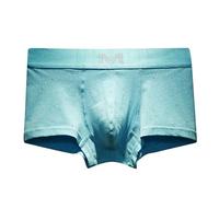 Boxer Uomo Elasticizzato Senza Cuciture - Intimo Uomo Sexy da Uomo Pantaloncini di Cotone Stella a Tendenza personalità Pantaloncini Sottili e Traspiranti a Angoli (Blue L)