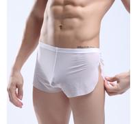 Boxer uomo intimo comodo rete pantaloncini spacco laterale tronchetti slip mutan