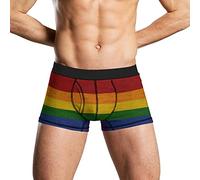 Boxer Uomo Intimo Gay Pride Flag Boxershorts Elasticizzato Slip Boxer Classiche Mutande Maschili per Uomo, Marito, papà XL