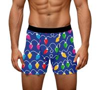 Boxer Uomo Intimo Stampato Vacanze Intimo Intimo Intimo Morbido, Traspirante e Confortevole con Vestibilità Elasticizzata per un Design Festivo Da Usare Tutti I Giorni Sotto I Vestiti, Blu marino, L