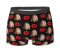 Boxer Uomo Personalizzati Con Foto Divertenti, Mutande Personalizzate Uomo Con Volto Stampato, Mutande Uomo Divertenti Regalo Intimo Creativo Per San Valentino Anniversario Compleanno Di Coppia