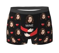 Boxer Uomo Personalizzati, Mutande Uomo Personalizzate e Divertenti con Foto del Viso, Intimo Personalizzato, Idea Regalo Originale per Fidanzato o Marito per San Valentino Compleanno