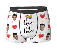 Boxer Uomo Personalizzato. Mutande da Uomo Personalizzabili a Piacere, Un’Ottima Idea Regalo per Coppie con Stampa del Viso, Divertenti Regali di Compleanno per Il Tuo Partner