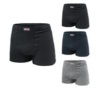 Primal Boxer Uomo 4 Paia Taglie Forti Assortito e Bianco Cotone Art.3211 (4 Paia Assortito - 9 / 4XL)