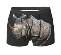 Boxer Uomo Resistente Mutande Uomo Animal Rhino Print Senza Etichetta Pantaloncini per L'Uso Quotidiano Sportivi XXL