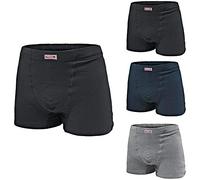 Primal Wear Boxer Uomo Slip 4 pezzi Cotone Elasticizzato Taglie Maxi (2 Nero 1 Blu 1 Grigio, 3XL/56)