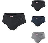 Boxer Uomo - Slip Uomo Offerta 4 Pezzi in Cotone Elasticizzato Taglie Maxi CONFORMATO (Slip Assortito 2 Nero 1 Blu 1 Grigio, 3XL/56)