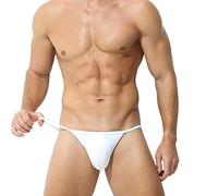 Boxer Uomo Taglia Costume Mare Uomo Slip Tanga Uomo Sexy Pizzo Jockstrap Uomo Gay Boxer Tanga Uomo Aperto Mutande Uomo Cotone Boxer Jockstrap Uomo Bianco Tanga Uomo Costume Bianco M