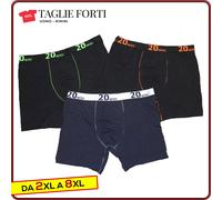 boxer uomo TAGLIE FORTI cotone elasticizzato mutanda intimo 3 pezzi da 2XL 10XL