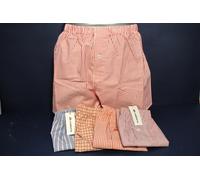 BOXER UOMO TG 4° CLASSICA PURO COTONE STIRO FACILE RIGATI ROSSI 5 CAPI ELEGANTI