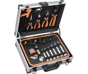BOXER® Valigetta Attrezzi 107 Pezzi - Valigia in Alluminio con Cricchetto 3/8", Bussole 1/4" e 3/8", Inserti, Pinze e Cacciaviti