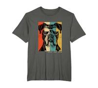 Boxer vintage cane mamma papà bambini uomini donne Maglietta