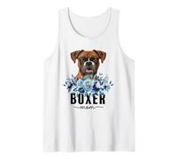 Boxer with Flowers Dog Mom Cute Pet Owner Lover Canotta